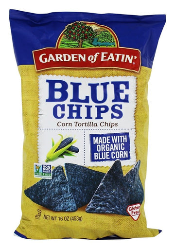 Garden Of Eatin Chip Tortilla Blue Corn Party Org3 - 16 oz (Pack of 6)