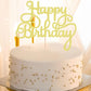 EONNCNT Happy Birthday Cake Topper - Gold Glitter Paper Decoration, Model MOUCCT-HB