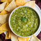 Sixth Day Snacks Hot Salsa Verde (16 oz.) - Gluten Free, Fresh Ingredients, Vegan, and Low Sodium