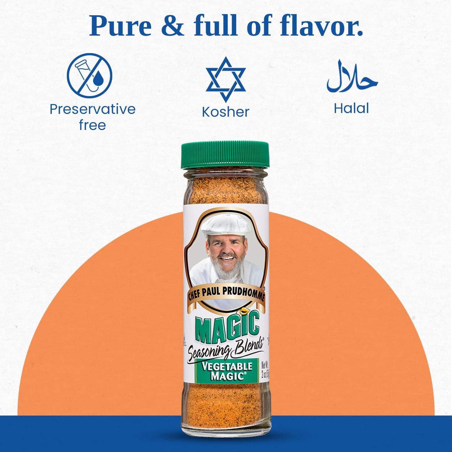 Magic Seasoning Blends Vegetable Magic Seasoning, All-Purpose, No MSG, Kosher, Halal, 2 oz (Pack of 1)