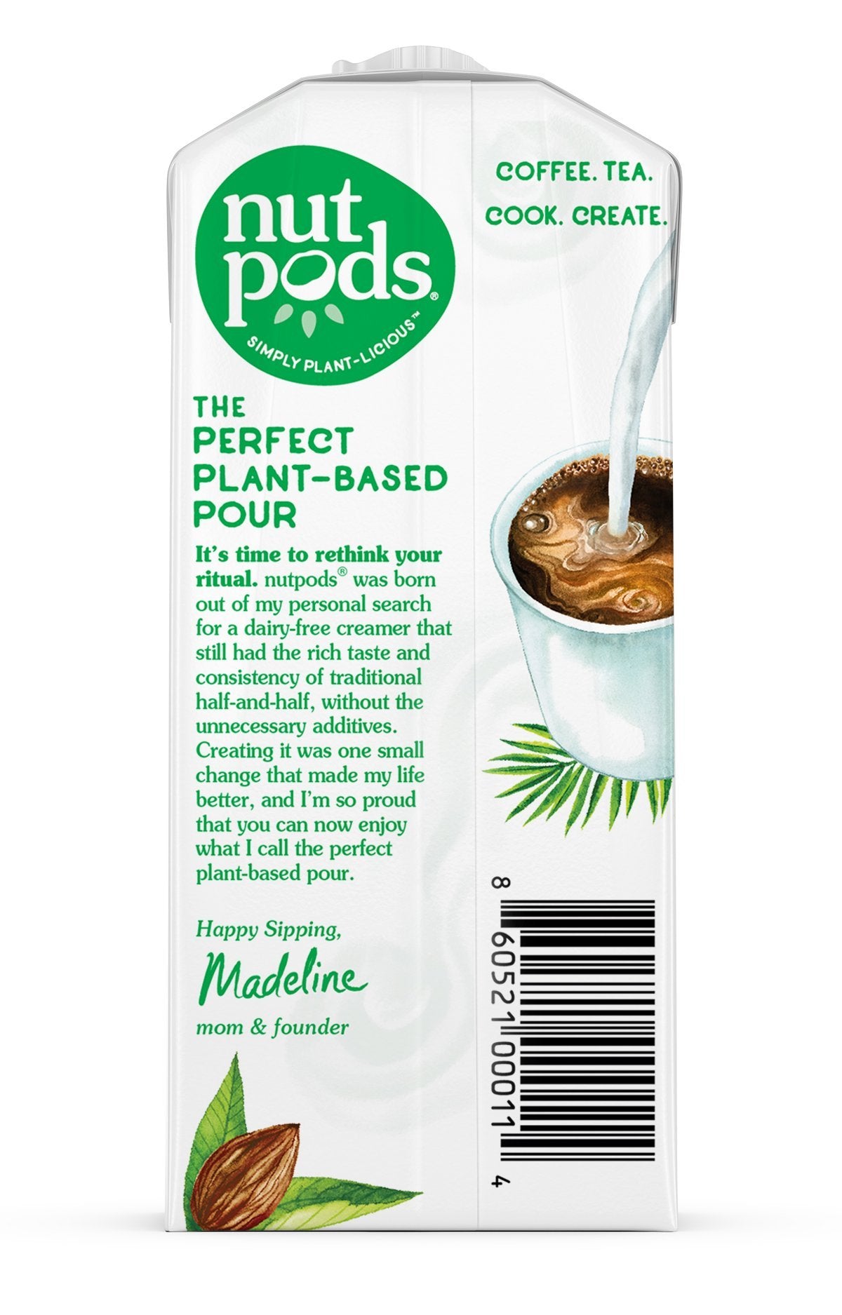 Nutpods, Creamer Hazelnut Unsweetened Dairy Free, 11.2 Ounce
