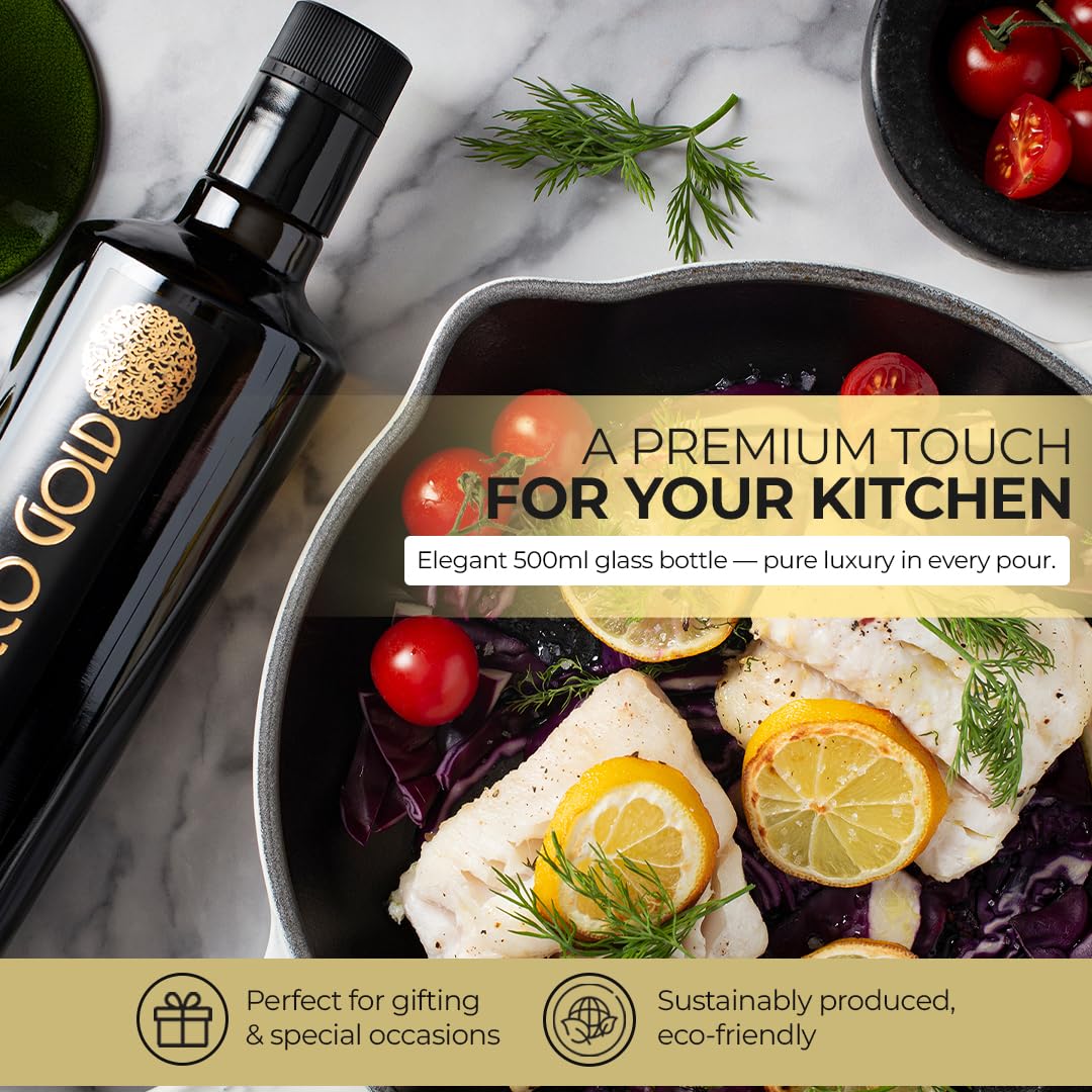 Morocco Gold New Harvest Extra Virgin Olive Oil Early Harvest - Cold Pressed - Polyphenol Rich 652mg/kg EVOO Fresh Harvest Pure