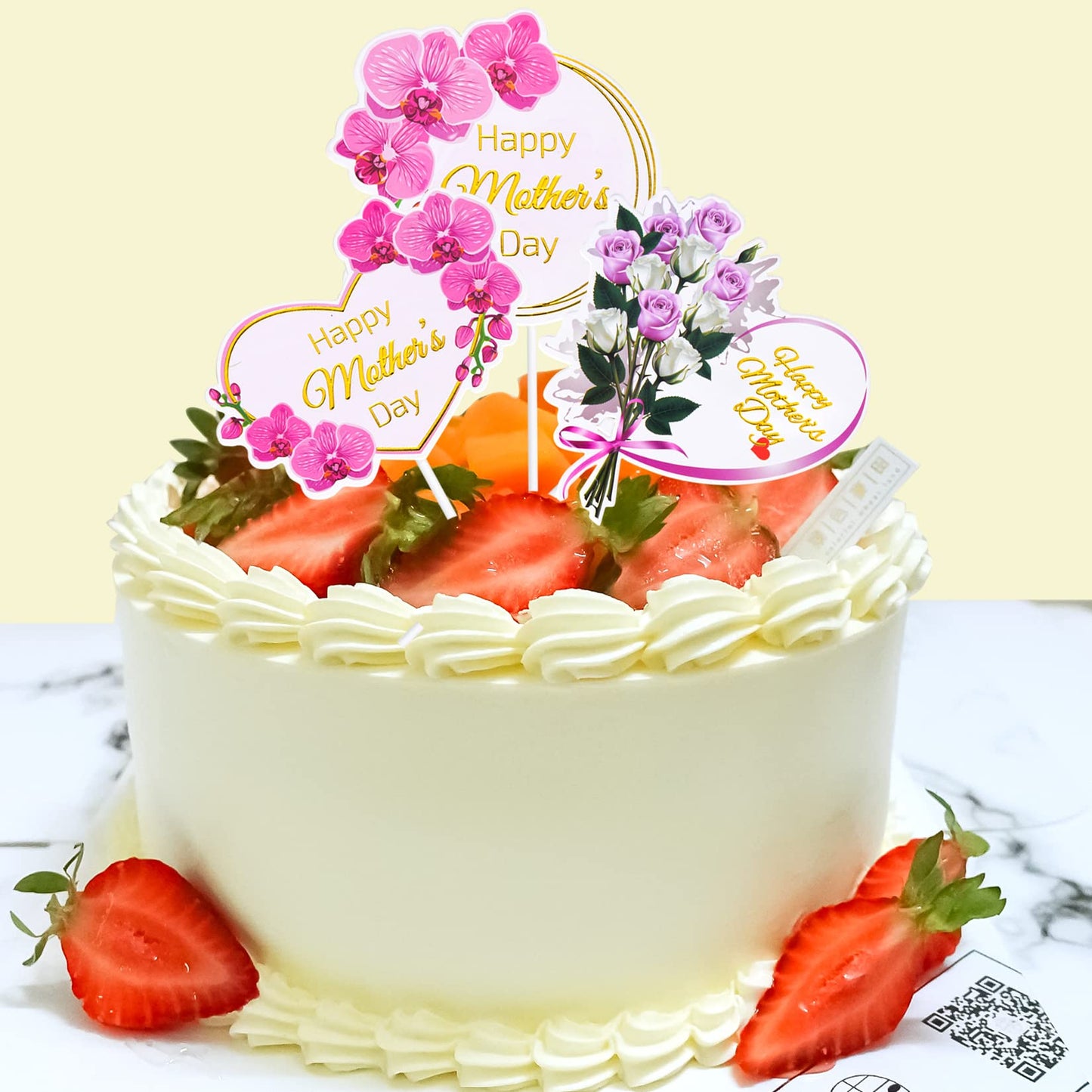 Sumersha 12 Pieces Happy Mother'S Day Cake Toppers Flower Cupcake Topper For Mother'S Day Birthday Cake Decoration Party Supplie