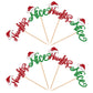 24 Pcs Naughty Or Nice Cupcake Toppers Glitter Santa Hat Merry Christmas Cupcake Picks Naughty Or Nice Cake Decorations For Merr