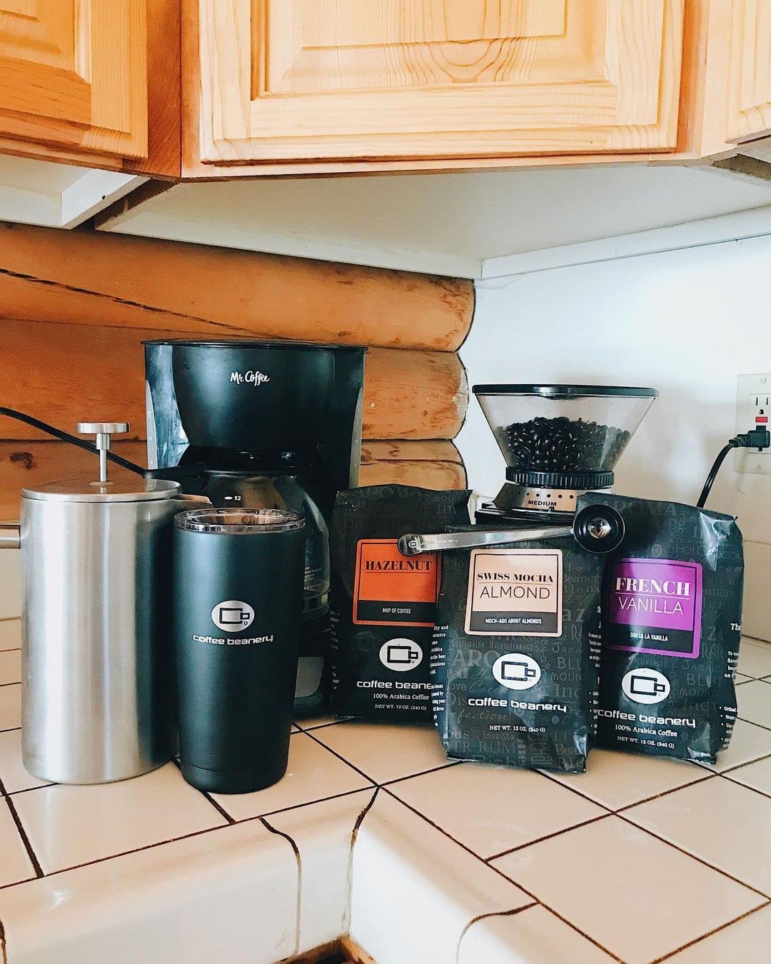 Dark Chocolate Almond Flavored Coffee, Specialty Arabica Coffee, Medium Roast, 12 Ounce, Automatic Drip (Ground)