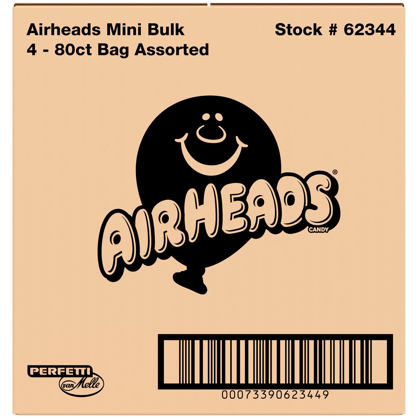 Airheads Mini Bars Halloween Candy, Assorted Flavors, 80 Count (Pack of 4), Individually Wrapped, Non-Melting