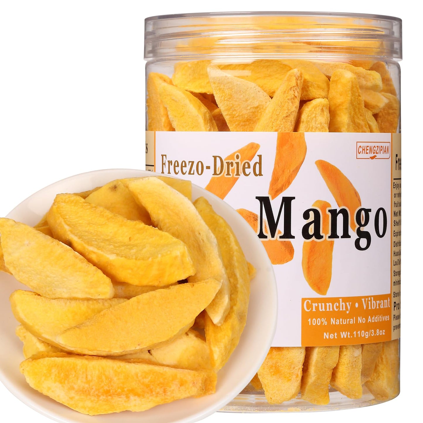 Freeze Dried Mango  Freeze Dried Fruit 3.8 Oz/110G Natural Dried Mango No Sugar Added.For Baking Tpartyl Smoothie  Yogurt
