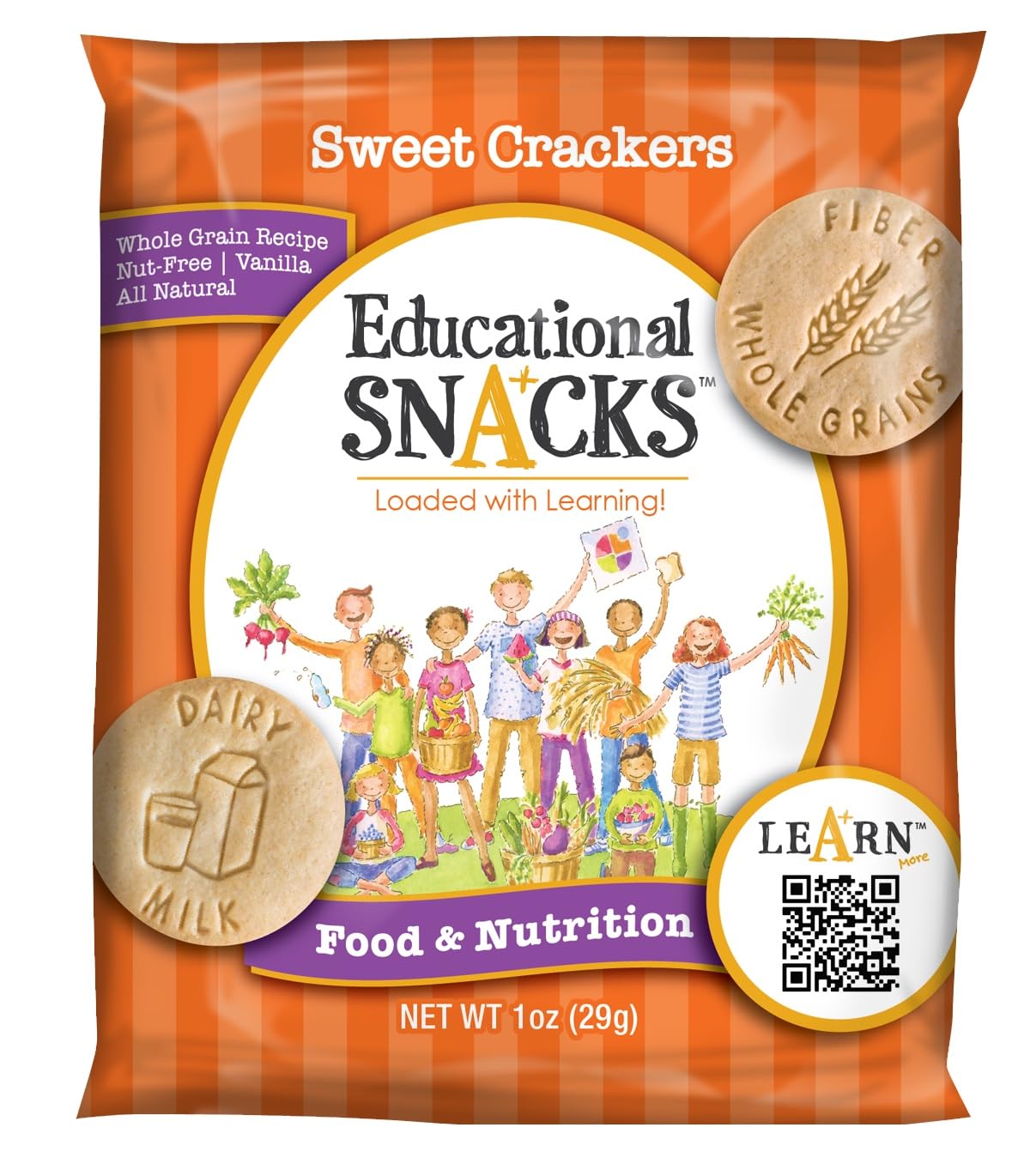 DICK & JANE EDUCATIONAL SNACKS - Nut-Free Kids Snacks, 1 Ounce (Pack of 24) - All-Natural, Food & Nutrition Edition