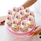 Ercadio 40 Pack Edible Paris Party Cupcake Toppers Pink Paris Theme Cake Decoration Picks Romantic Roses Eiffel Tower Balloon Fo