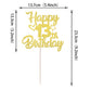 YCTHUNFISH 13th Birthday Cake Topper Glitter Heart Star Gold Bamboo Decoration