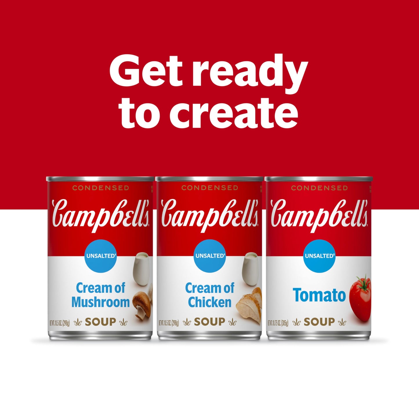 Campbell s Condensed Unsalted Tomato Soup, 10.75 oz Can (12 Pack)