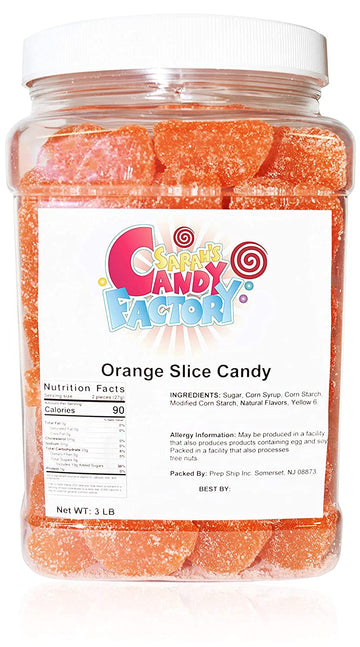 Sarah'S Candy Factory Orange Slice Candy (3 Lbs In Jar)