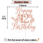 Rose Gold Glitter Happy 12Th Birthday Cake Topper, Butterfly Happy 12Th Birthday/Cheers To 12 Years, Butterfly Themed 12Th Birth