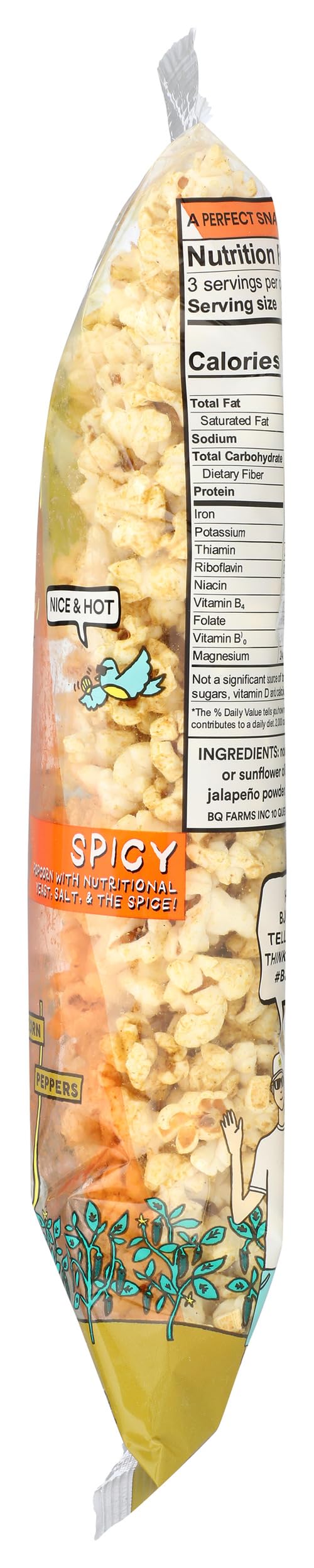 Bjornqorn Spicy Sun-Popped Popcorn, 3 Oz
