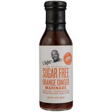 G Hughes Sugar Free Orange Ginger Teriyaki Sauce, No High Fructose Corn Syrup, No Preservatives, Gluten Free, 13 Ounce (Pack of 