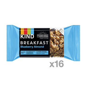 Kind Breakfast Bars, Blueberry Almond, Gluten Free, 1.8Oz, 16 Count