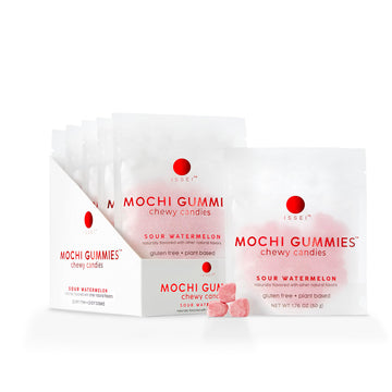 ISSEI Mochi Gummies Chewy Candy | Soft & Chewy | Award Winning | Gelatin-Free, Non-GMO, Kosher | Delicious Snack | 1.76 Oz (6 Pc