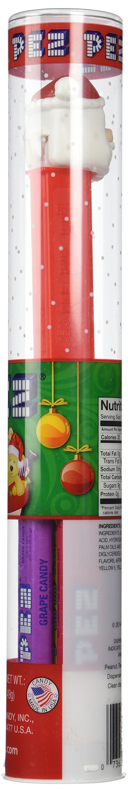 Pez Reindeer Dispenser Holiday Santa Clause Tube W/ 6 Candy Refills