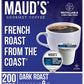 Maud's French Roast Coffee Pods, 200 ct, Dark Roast Coffee in Recyclable Single Serve Pods - 100% Arabica Coffee, Compatible wit
