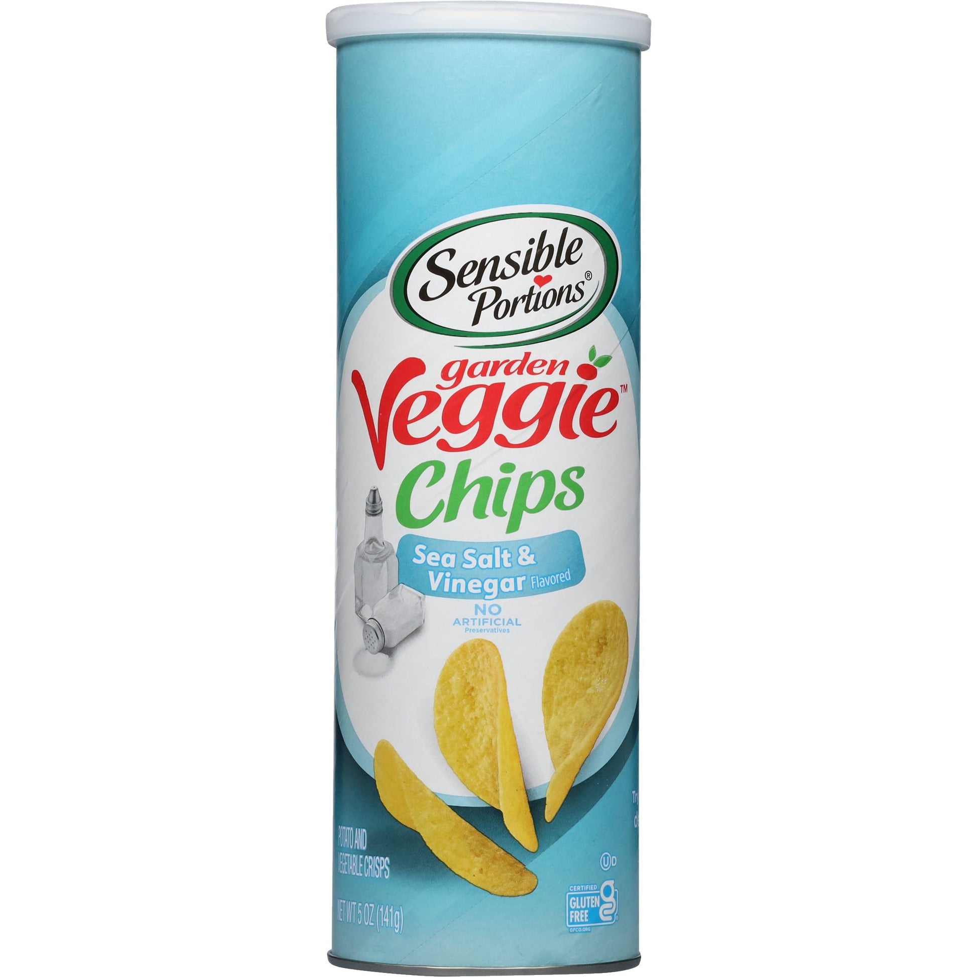 Sensible Portions Stacked Garden Veggie Chips, Sea Salt & Vinegar, 5 Oz (Pack Of 12)