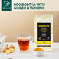 Soeos Ginger and Turmeric Tea, Caffeine Free Rooibos, 20 Teabags, 1.4oz (40g)