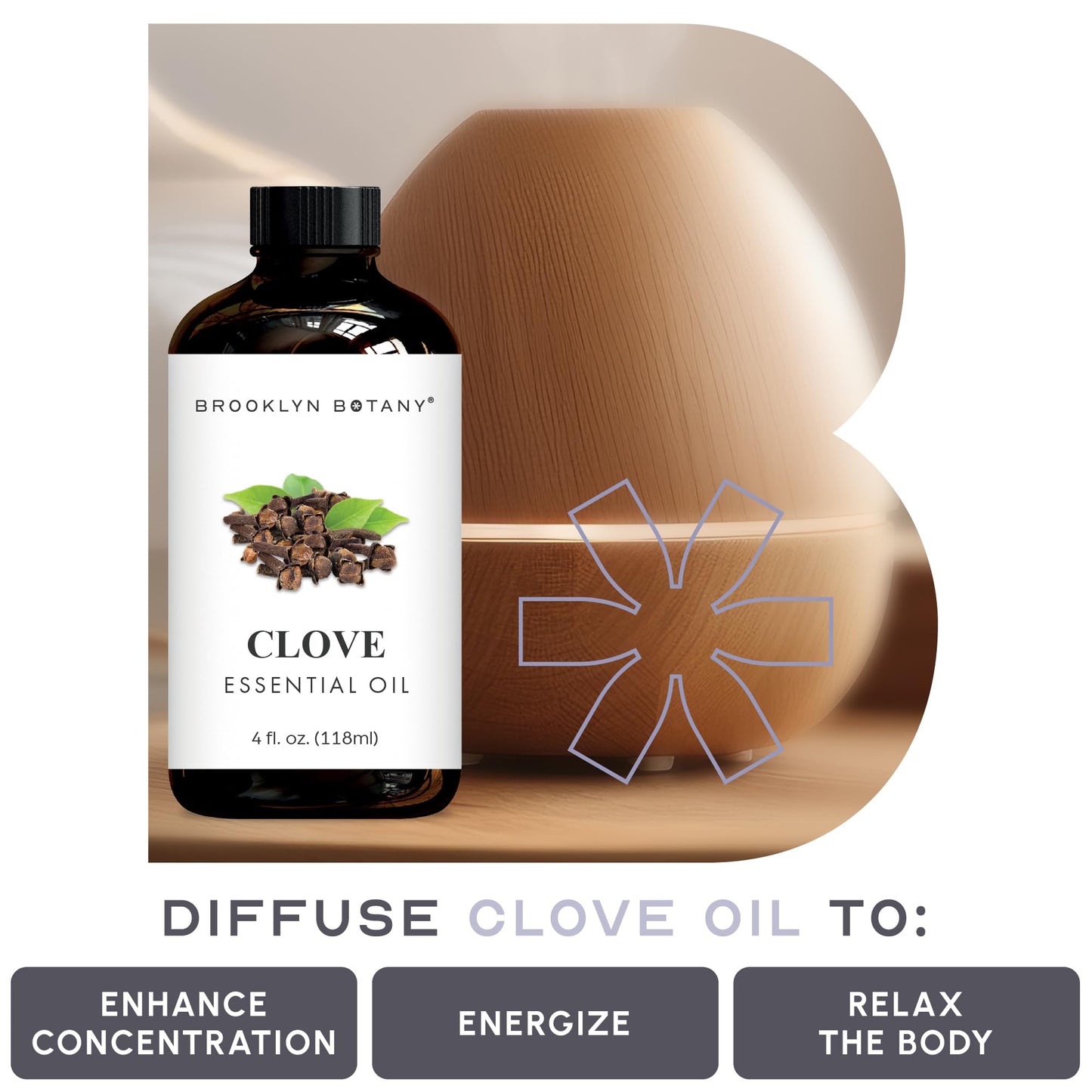 Brooklyn Botany Clove Essential Oil - 100% Pure And Natural - Therapeutic Grade Essential Oil With Dropper - Clove Oil For Aroma