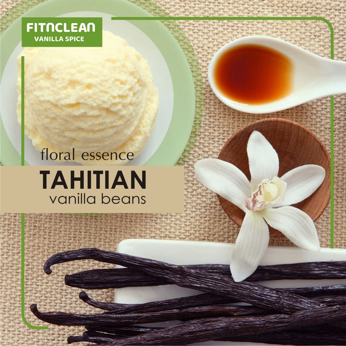 FITNCLEAN VANILLA 8oz Tahitian Vanilla Beans Grade A Bulk Pods for Extract, Cooking & Baking - Fresh Non-GMO Whole Pods (0.5Lb)