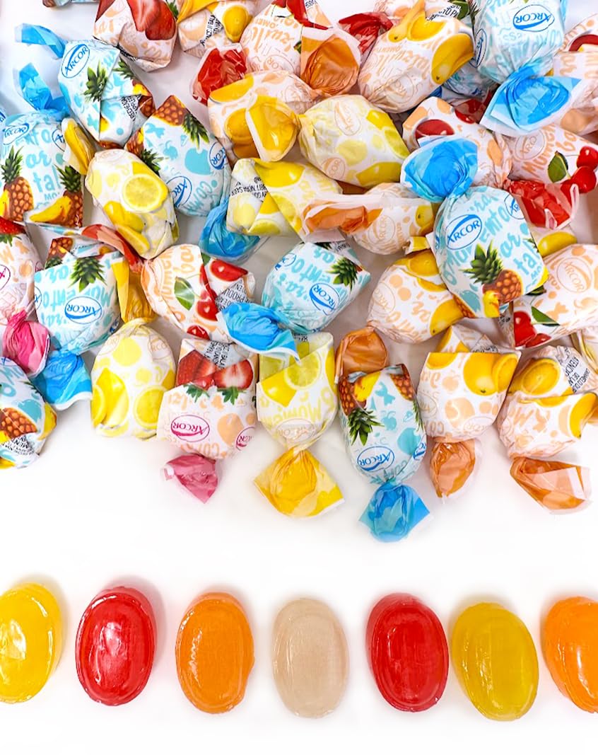 SweetGourmet Hard Candy Assorted Fruit Filled Bon Bon | 5 Pound Bag