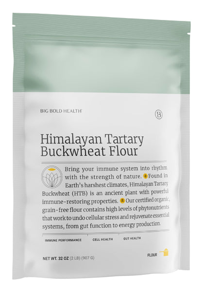 BIG BOLD HEALTH Himalayan Tartary Buckwheat Organic Gluten Free Flour | 100+ Immune-Active Nutrients | 100% USDA Organic Grain-F