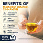 Turmeric Ginger Cinnamon Tea Bags  No Sugar  No Caffeine  120 Count