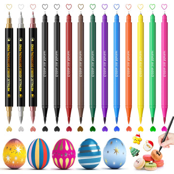 Jewem Edible Markers For Cookie Decorating,14 Pcs Ultra Fine Tip(0.5Mm) Food Coloring Pens, Upgrade Double Side Food Grade Pens For Decorating Fondant Cakes, Easter Eggs, Frosting, Macaron