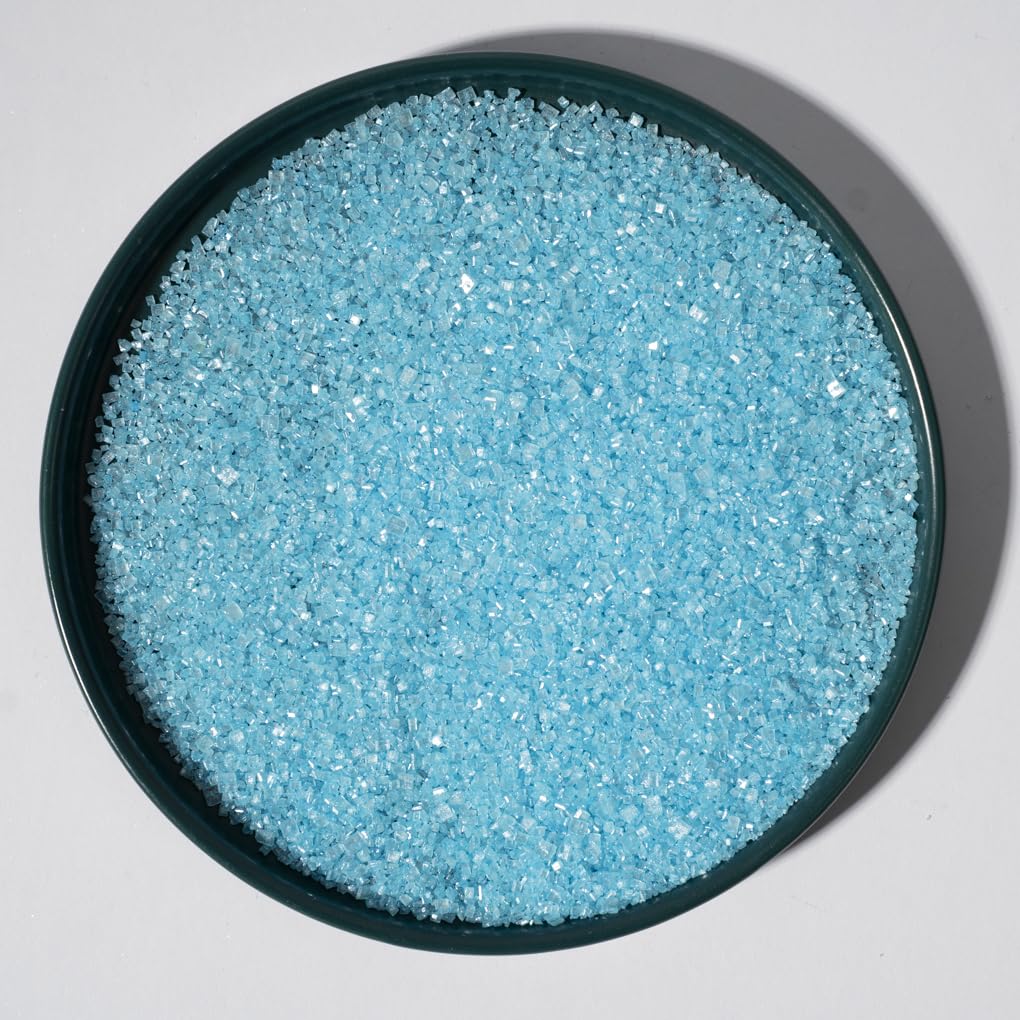 NIPEOR Light Blue Sanding Sugar Sprinkles for Cakes, Cupcakes, Cookies - Edible Sugar Crystals for Decorating