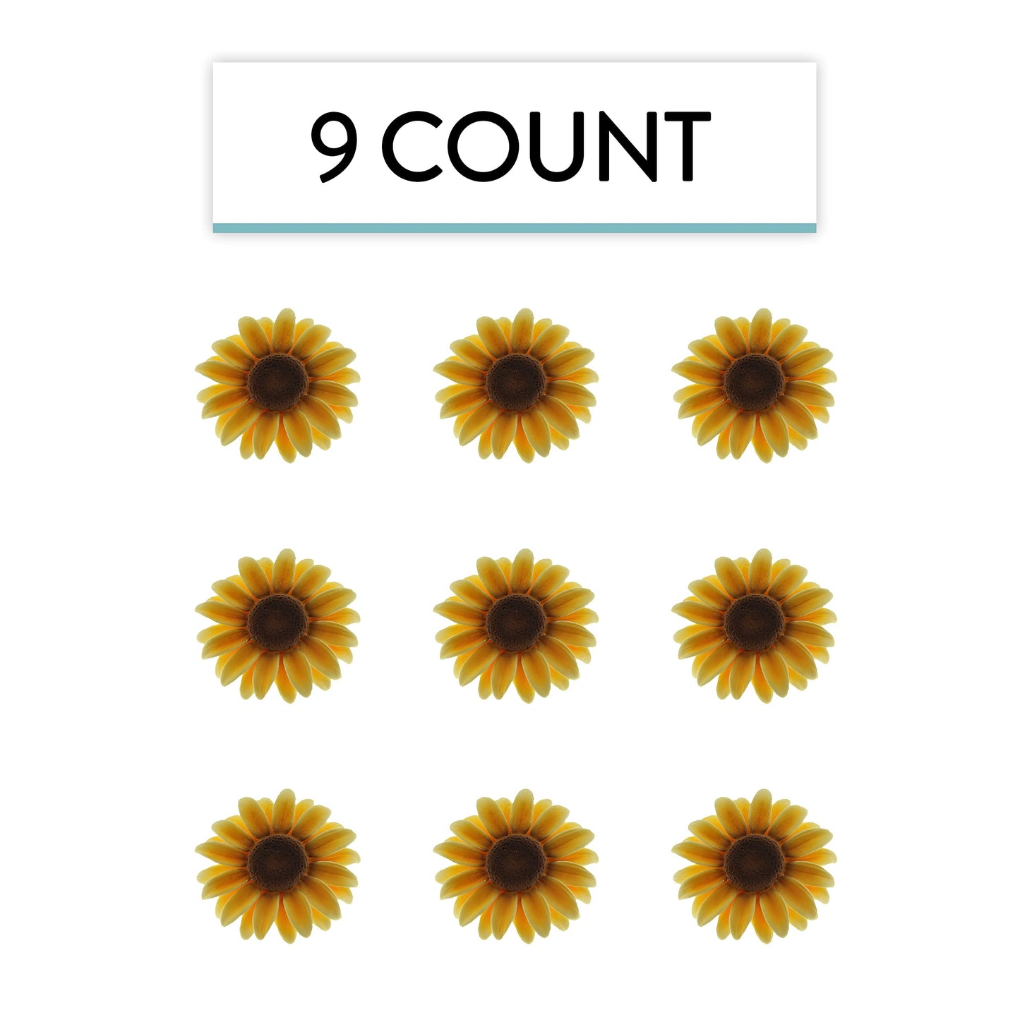 Global Sugar Art Sunflower Sugar Cake Flowers, 9 Count By Chef Alan Tetreault