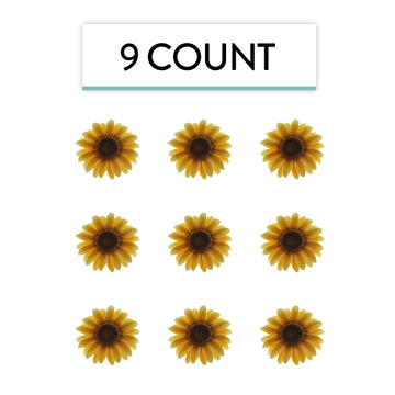 Global Sugar Art Sunflower Sugar Cake Flowers, 9 Count By Chef Alan Tetreault