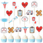 Rsstarxi Nurse Cupcake Toppers 24 Pack - Glitter Paper Picks for Nursing Graduation Party, Design 5