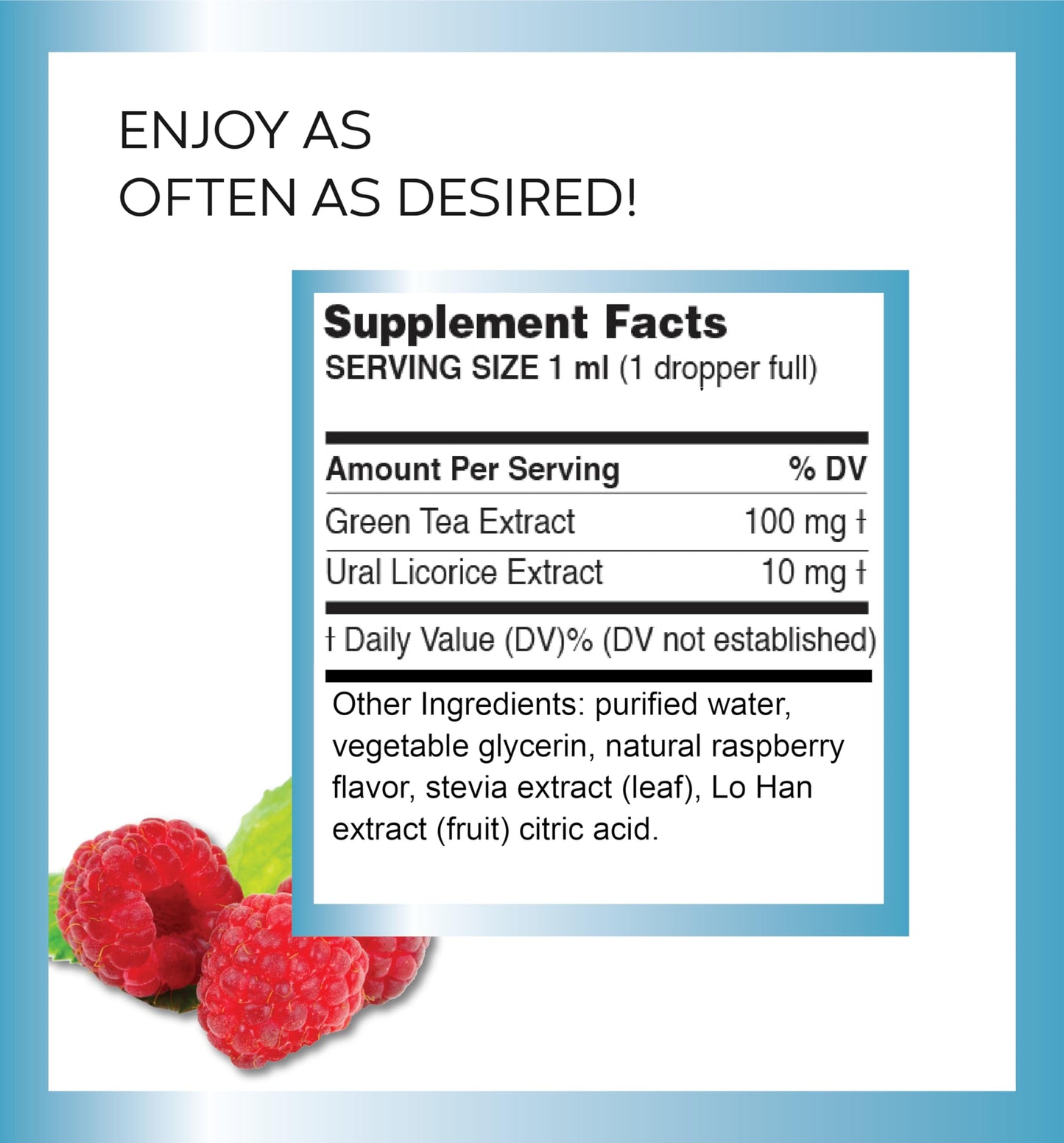 Pure Inventions Green Tea Raspberry Infusion Drops - Antioxidants & Electrolytes - 16 Fl Oz - Sugar Free, Zero Calorie