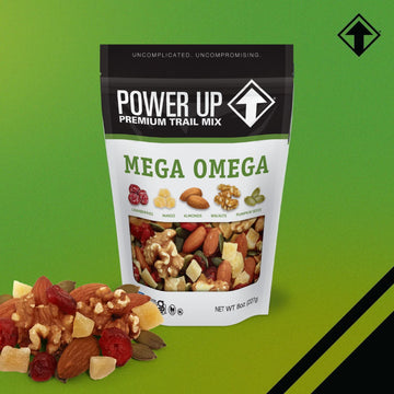 Power Up Mega Omega Trail Mix By Gourmet Nut -100% Natural Keto & Paleo Friendly Non GMO Vegan Gluten Free Certified Kosher - Sh