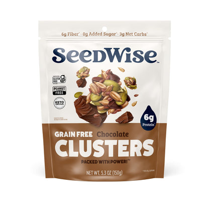 Ozery Bakery Super Seed Crunch Clusters, Chocolate, Plant Based, Vegan, Keto Snack, 5.3 Ounce (Pack of 6)