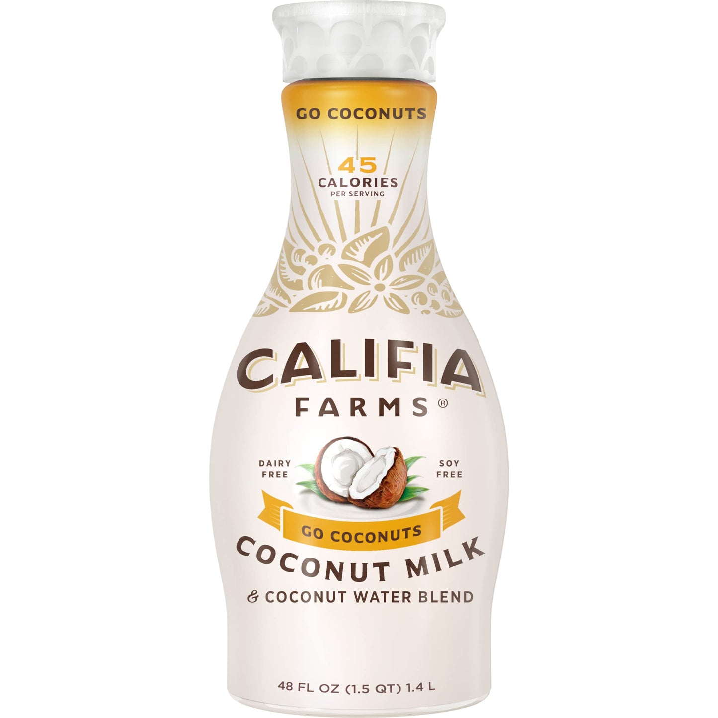 Califia Farms - Coconut Milk & Coconut Water Blend, Go Coconuts, 48 Oz | Dairy Free | Plant Based | Nut Milk | Vegan | Non-GMO |