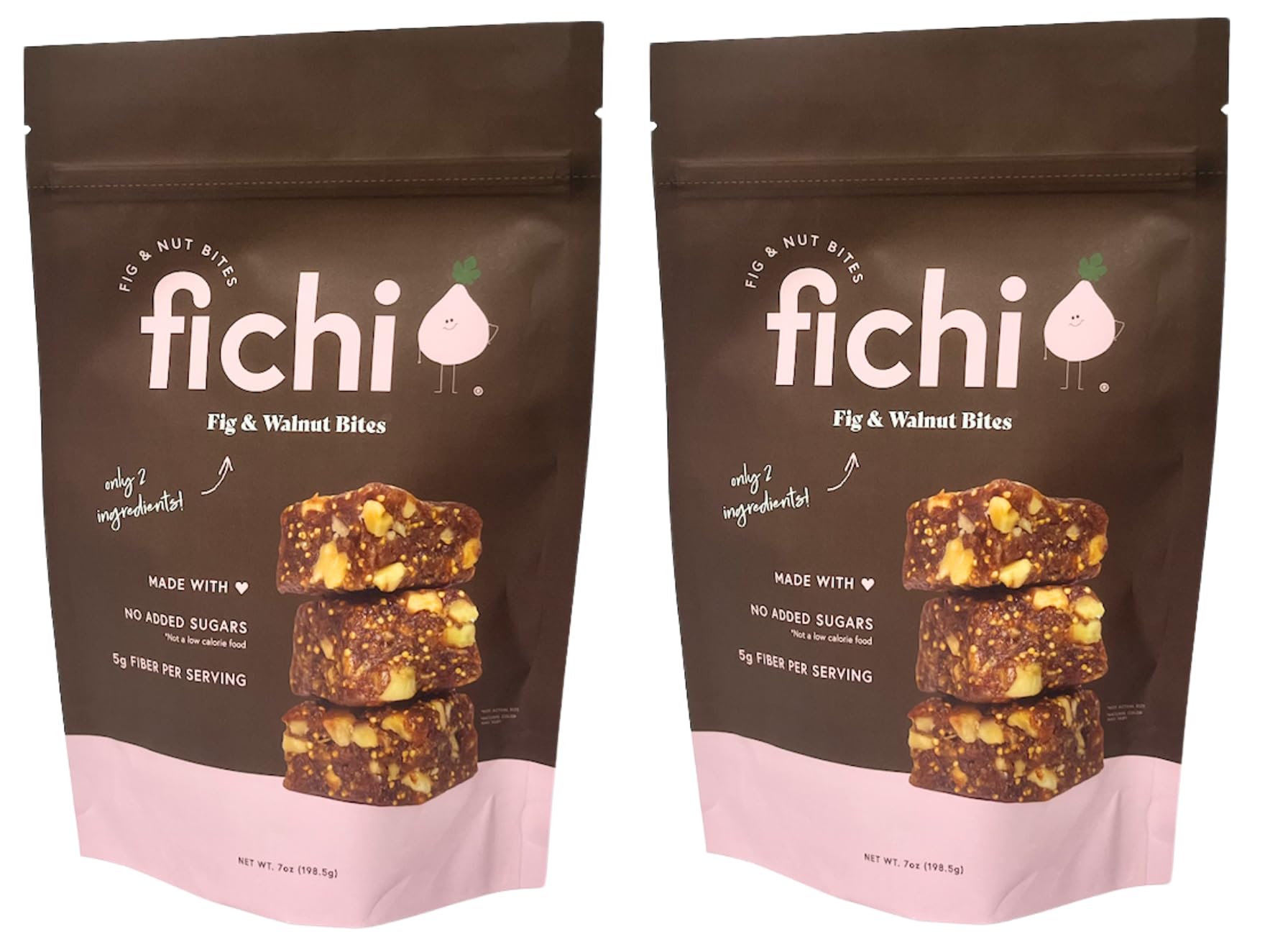 Fichi Fig And Nut Bites, A Wholesome And Delicious Gluten-Free Italian Fruit And Nut Snack (Two Pack, Fig And Walnut)