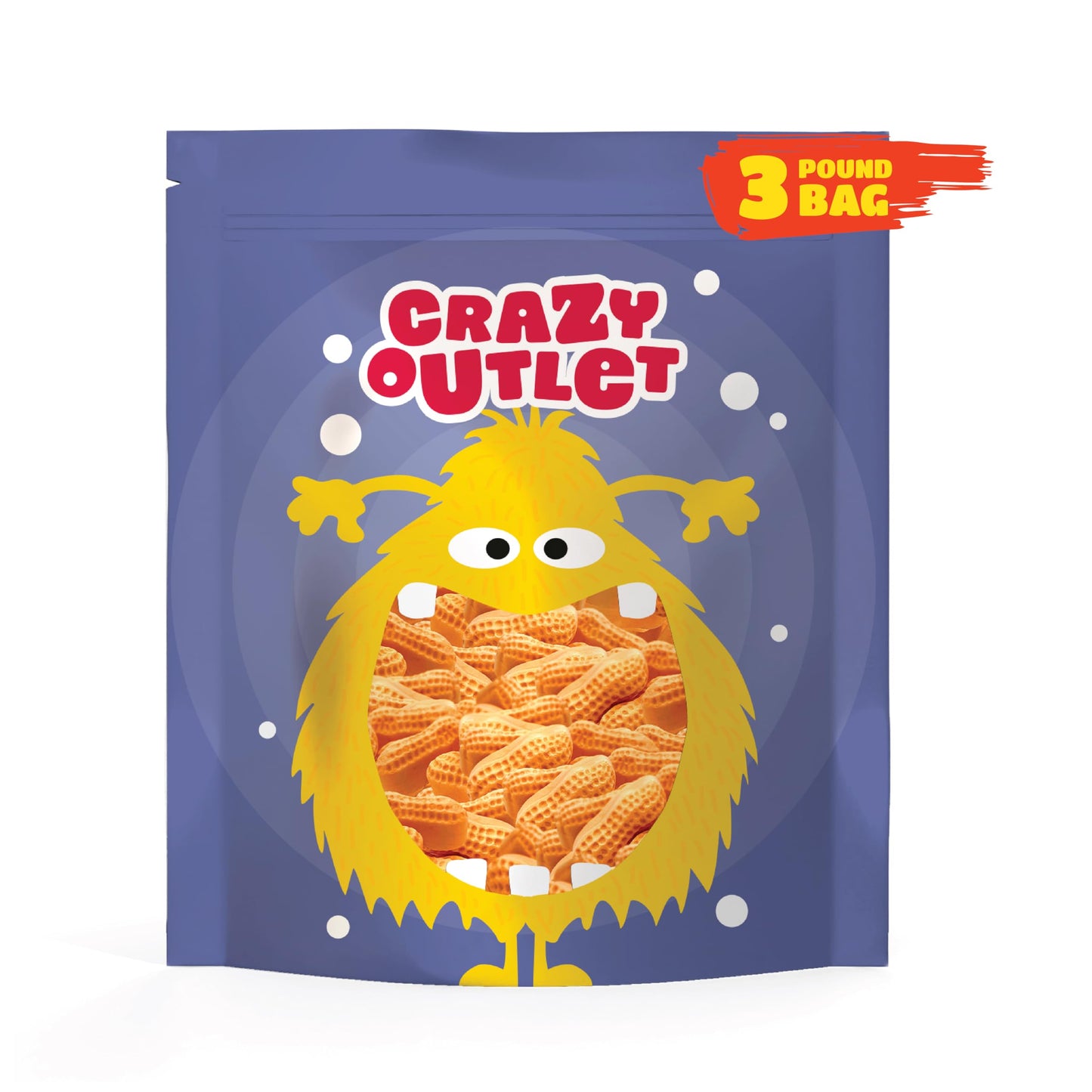 Circus Peanuts Candy - 3 Pound Bulk Pack - Classic Marshmallow Treats