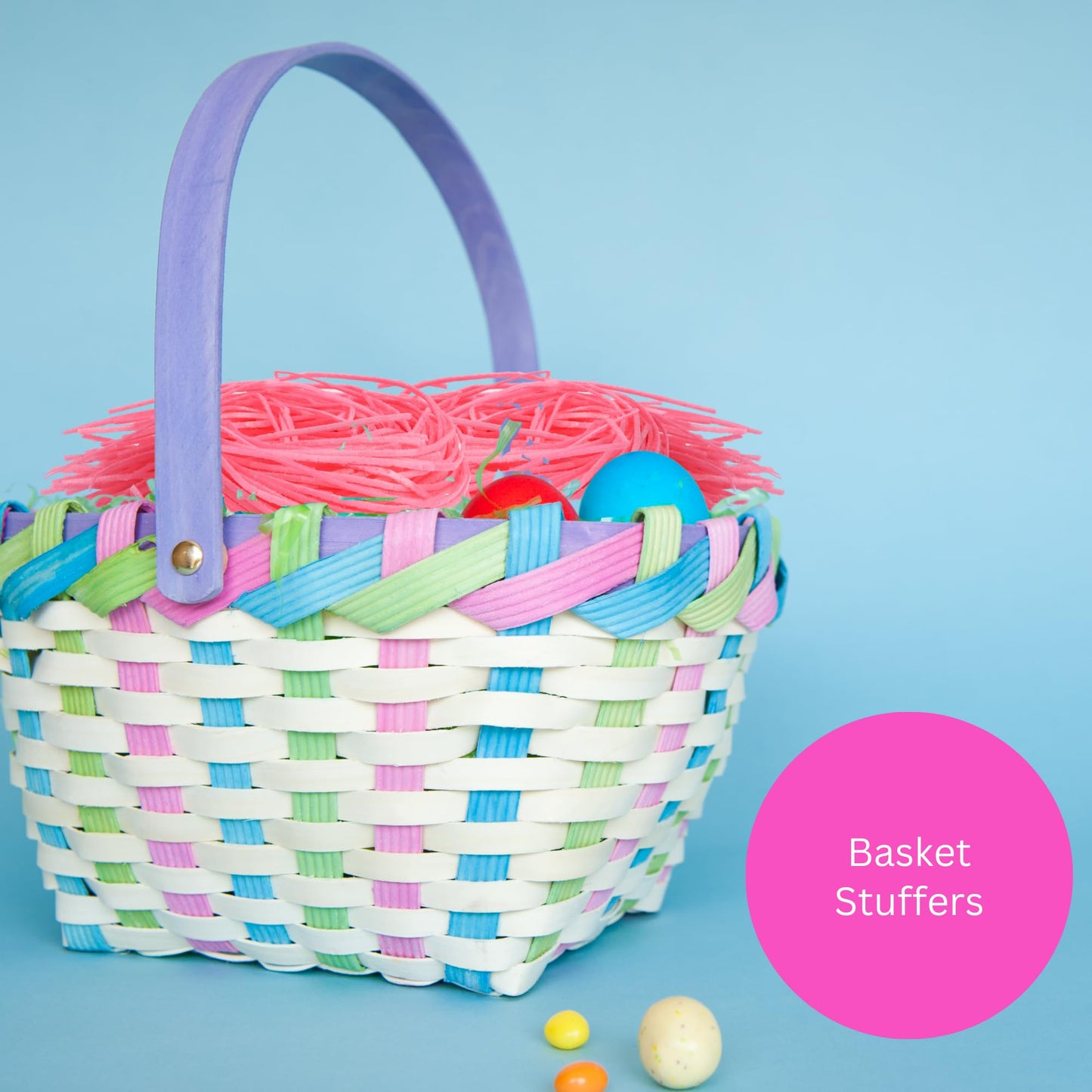 Edible Pink Candy Grass, Fruit Flavored Cake And Cupcake Toppers, Basket Stuffers, Pack Of 3 (Strawberry)