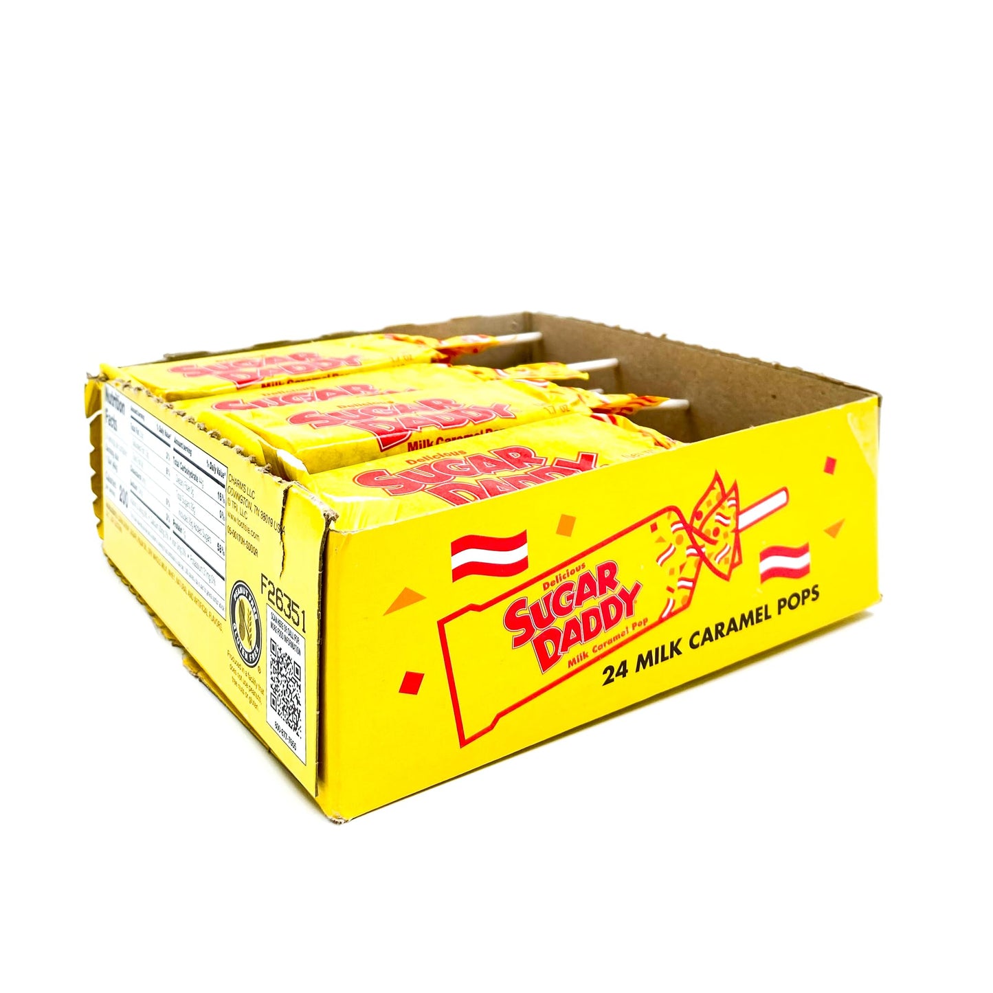 Charms Sugar Daddy Milk Caramel LolliPops (Pack of 4)
