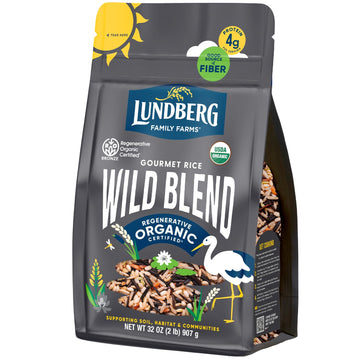 Lundberg Regenerative Organic Certified Wild Blend Rice – Brown, Red & Black Varieties, 32 Oz