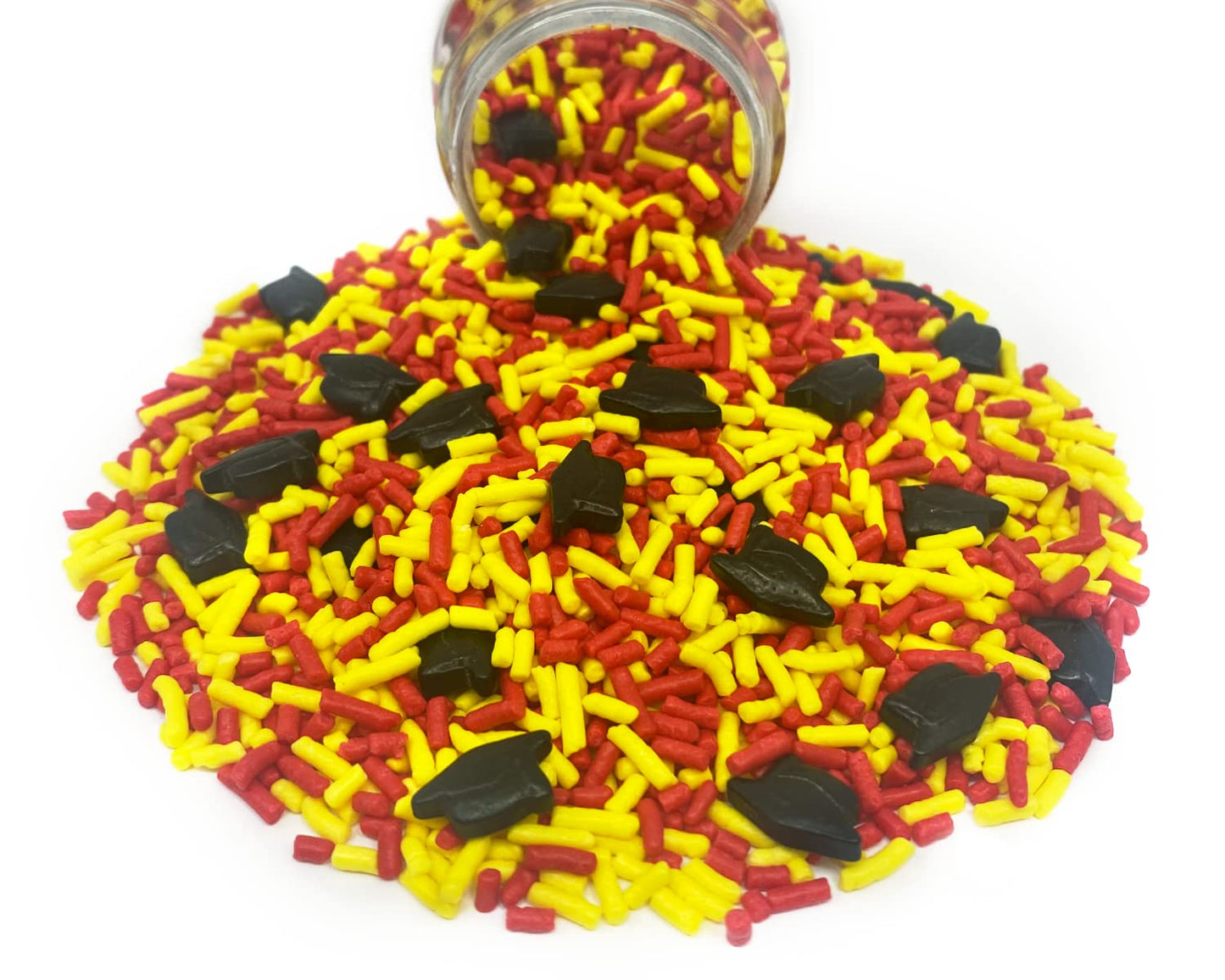 Mystic Sprinkles Graduation Day Sprinkles Mixes (Graduation Day! Red & Yellow Sprinkle Mix 3.8Oz)