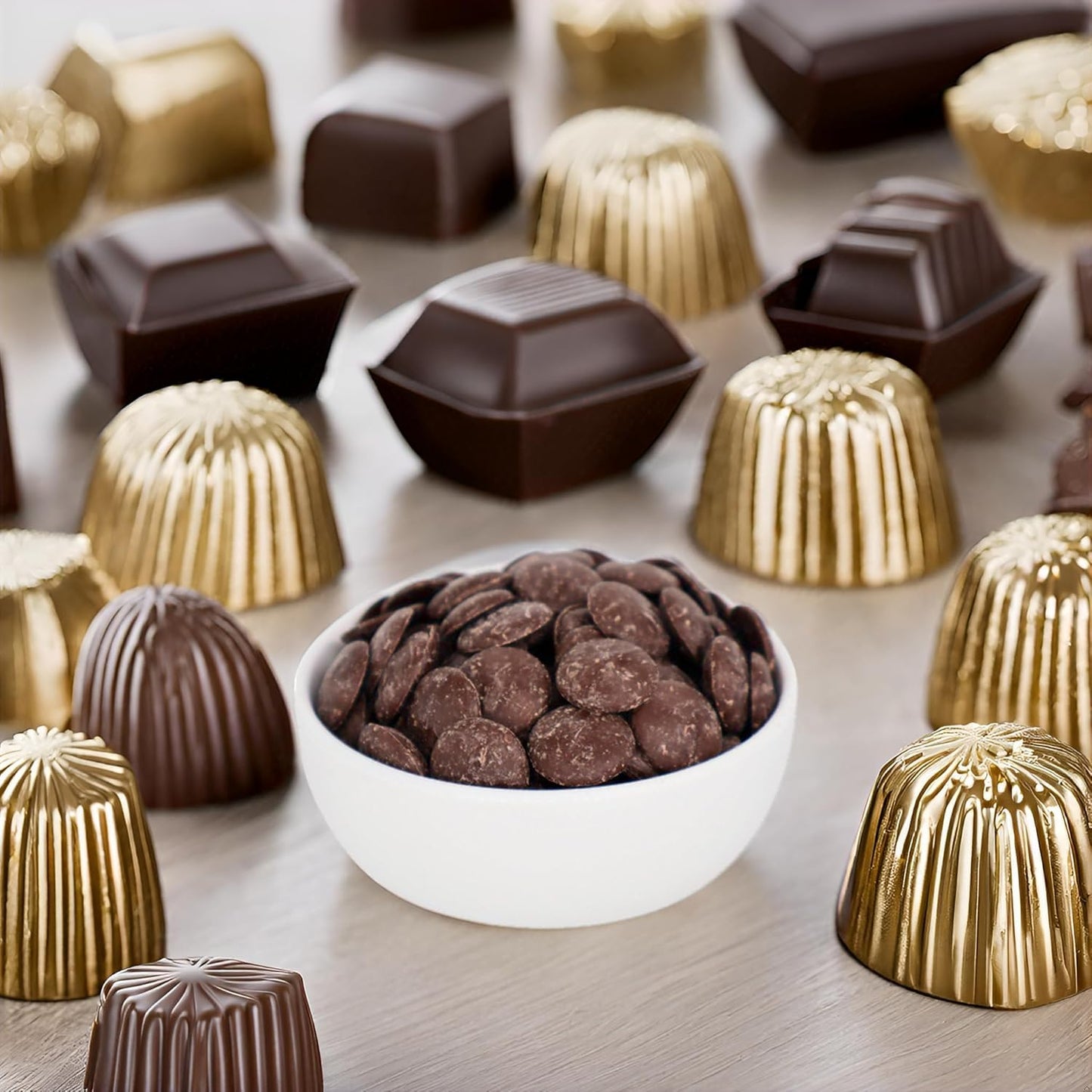 ASOZI Dark Chocolate Melting Wafers – Smooth and Creamy, 2LB for Dipping, Baking, and Candy Making