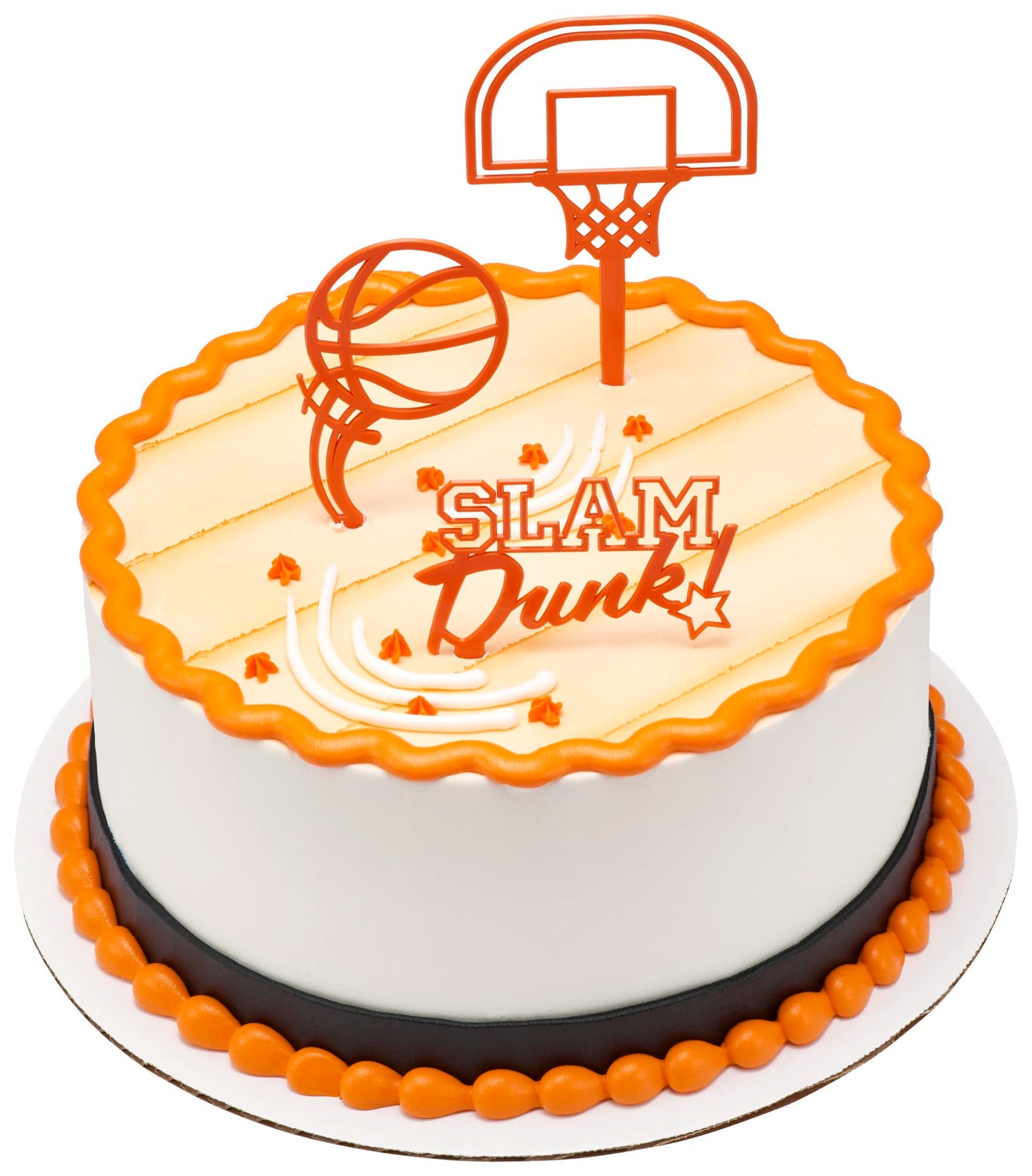 Decopac Basketball Slam Dunk Cake Decorating Kit, 3 Piece Cake And Cupcake Toppers For Birthdays, Parties, And Team Celebrations