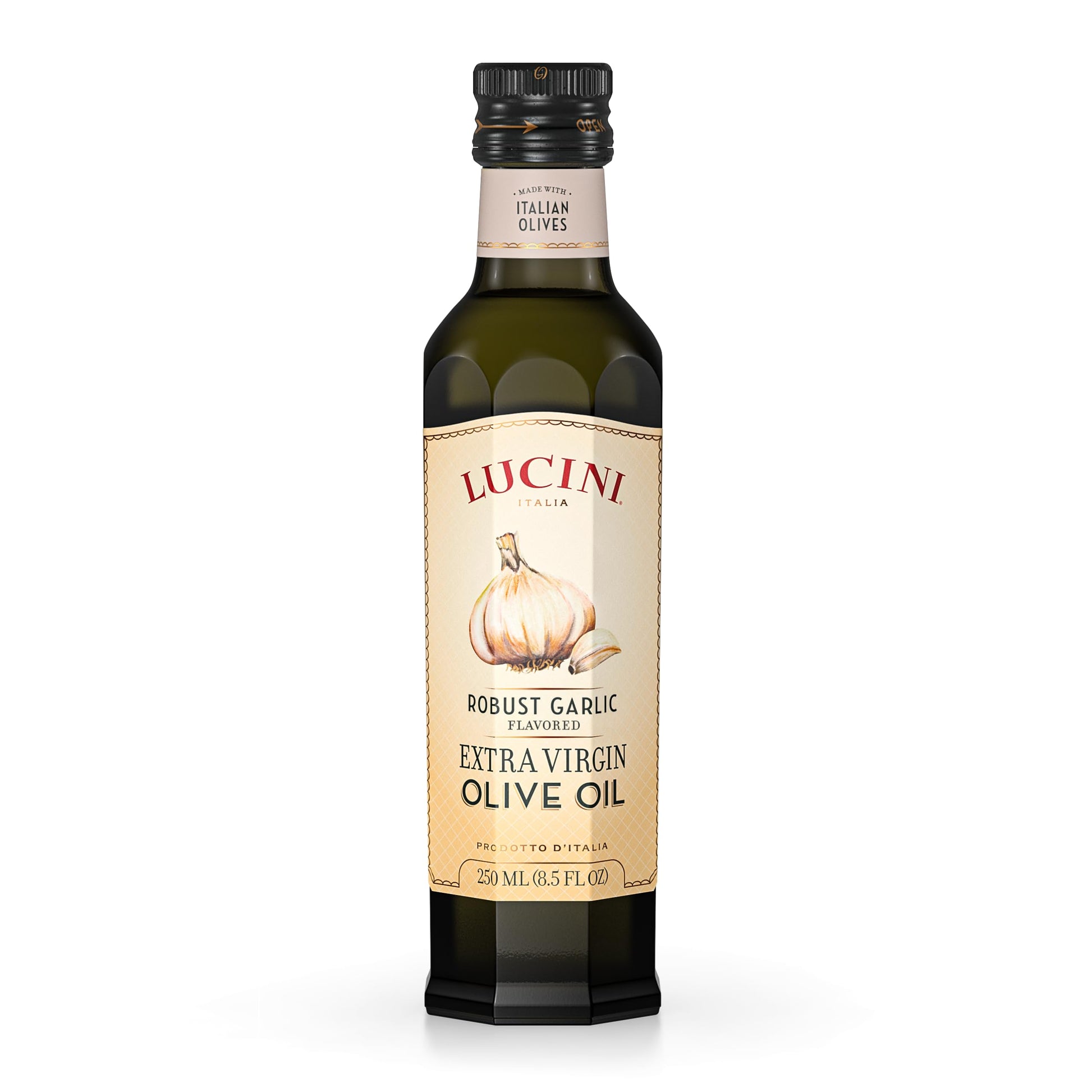 Lucini Robust Garlic Infused Oil, 250 mL (Pack of 6)