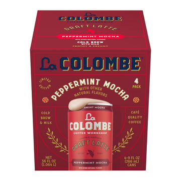 La Colombe Peppermint Mocha Draft Latte - 9 Fluid Ounce  4 Count - Cold-Pressed Espresso And Frothed Milk + Peppermint And Dark Chocolate - Made With Real Ingredients - Grab And Go Coffee