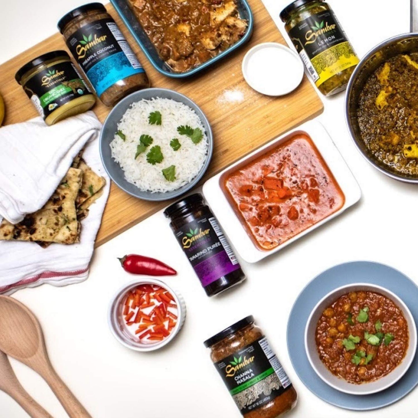 Sambar Kitchen | (3 Pack) Tamarind Puree Concentrate. Vegetarian + Vegan. Authentic Southern Indian Cuisine. (8 Oz)
